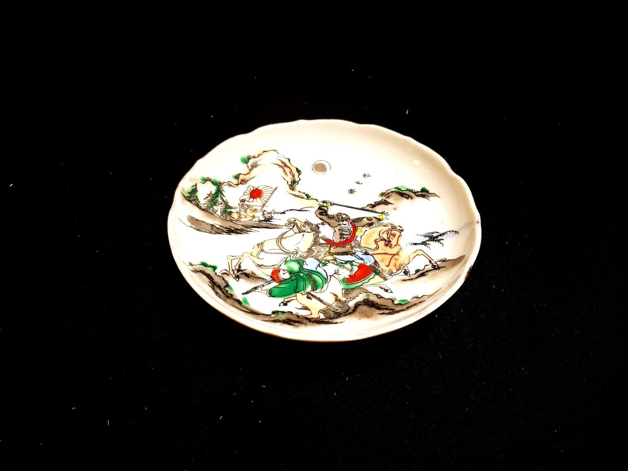 日清戦争戦勝記念絵皿 小皿 S-0001